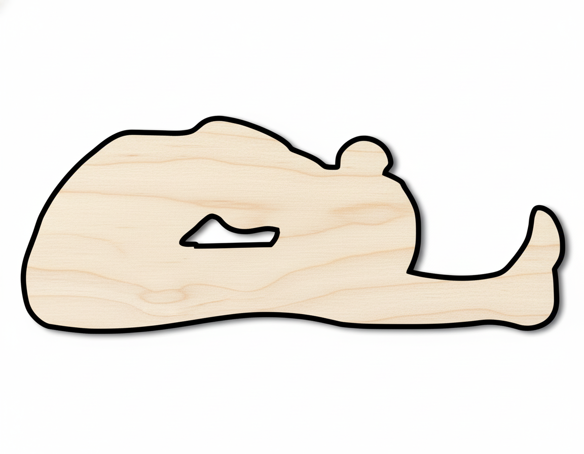 Wood Yoga Cutout – Baltic Birch Plywood Laser Cut Wood Art for DIY Crafts NameSigns.com