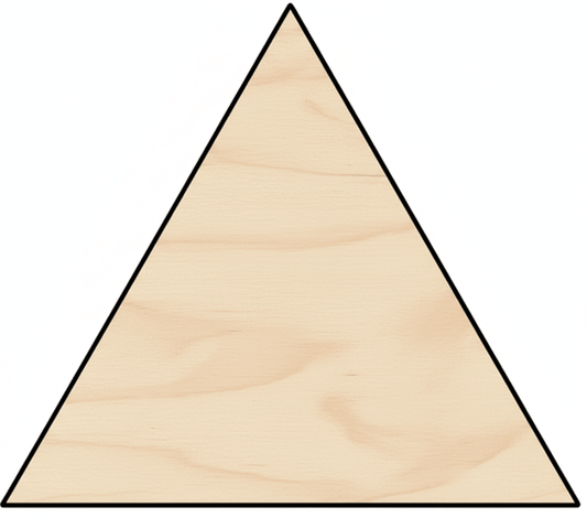 Custom Wooden Triangle Shape for Crafts and Door Hangers - Laser Cut– Wood Round Cutout for DIY Projects Blank Door Hanger Wooden Cutout Cut Outs - Unfinished - NameSigns.com