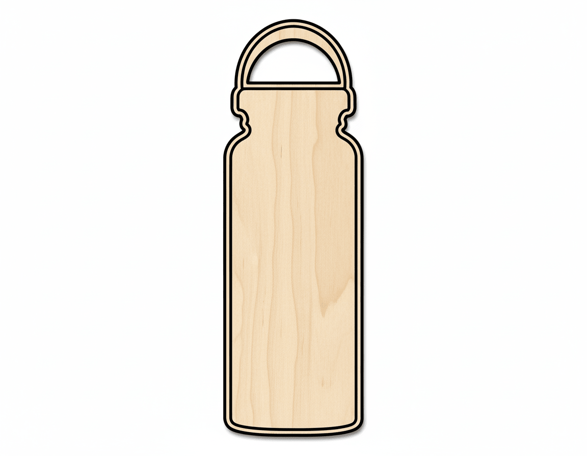 Travel Bottle Silhouette DIY Craft Cutout Blank Door Hanger Wooden Cutout Cut Outs - Unfinished - NameSigns.com
