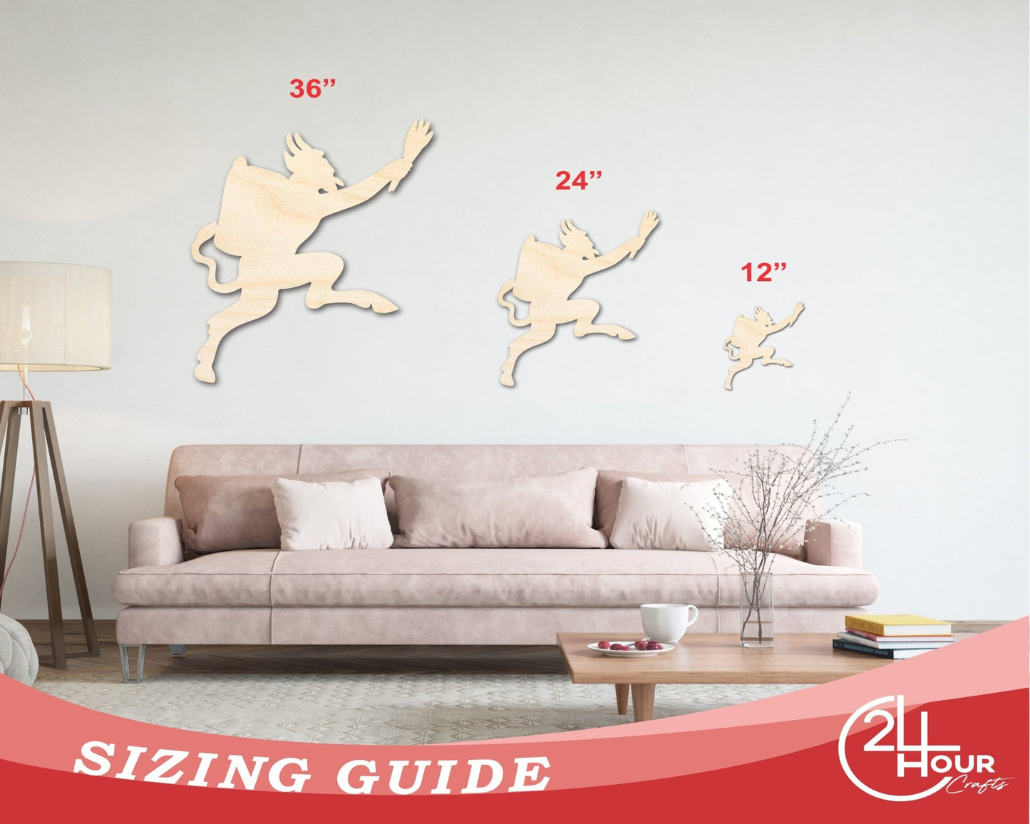 Unfinished Krampus Shape | Craft Cutout | up to 46" DIY - NameSigns.com