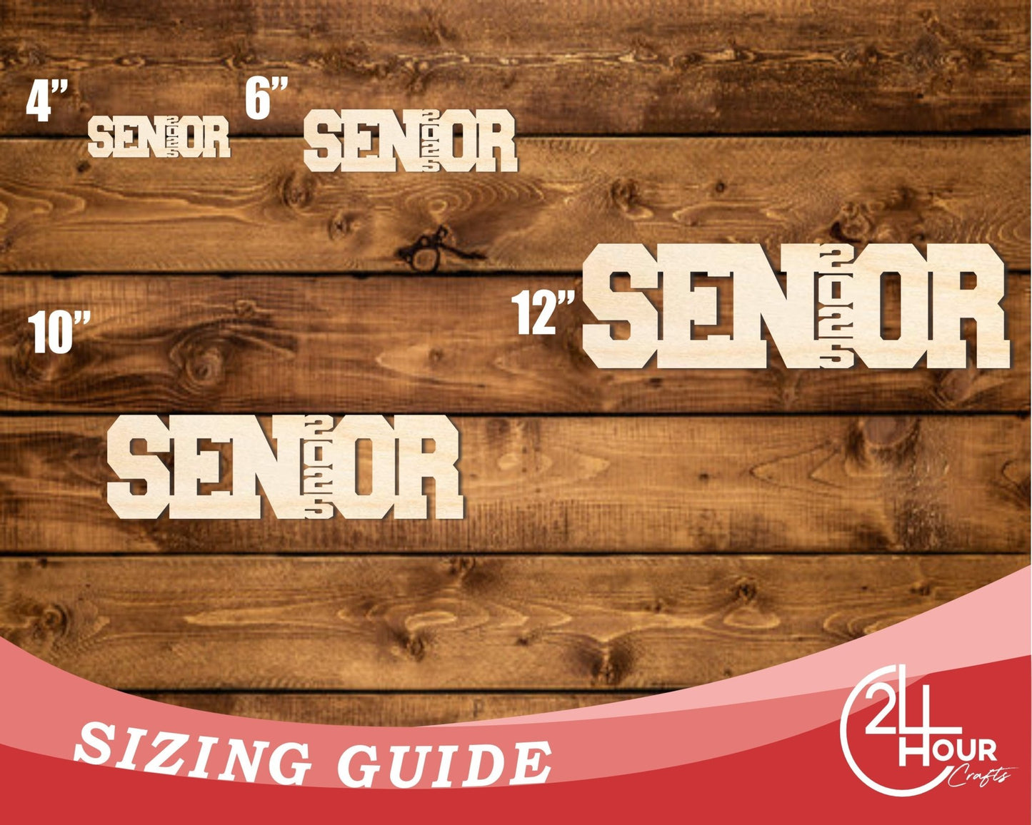 Unfinished Wood 2025 Senior Shape | DIY Craft Cutout | up to 46" DIY - NameSigns.com