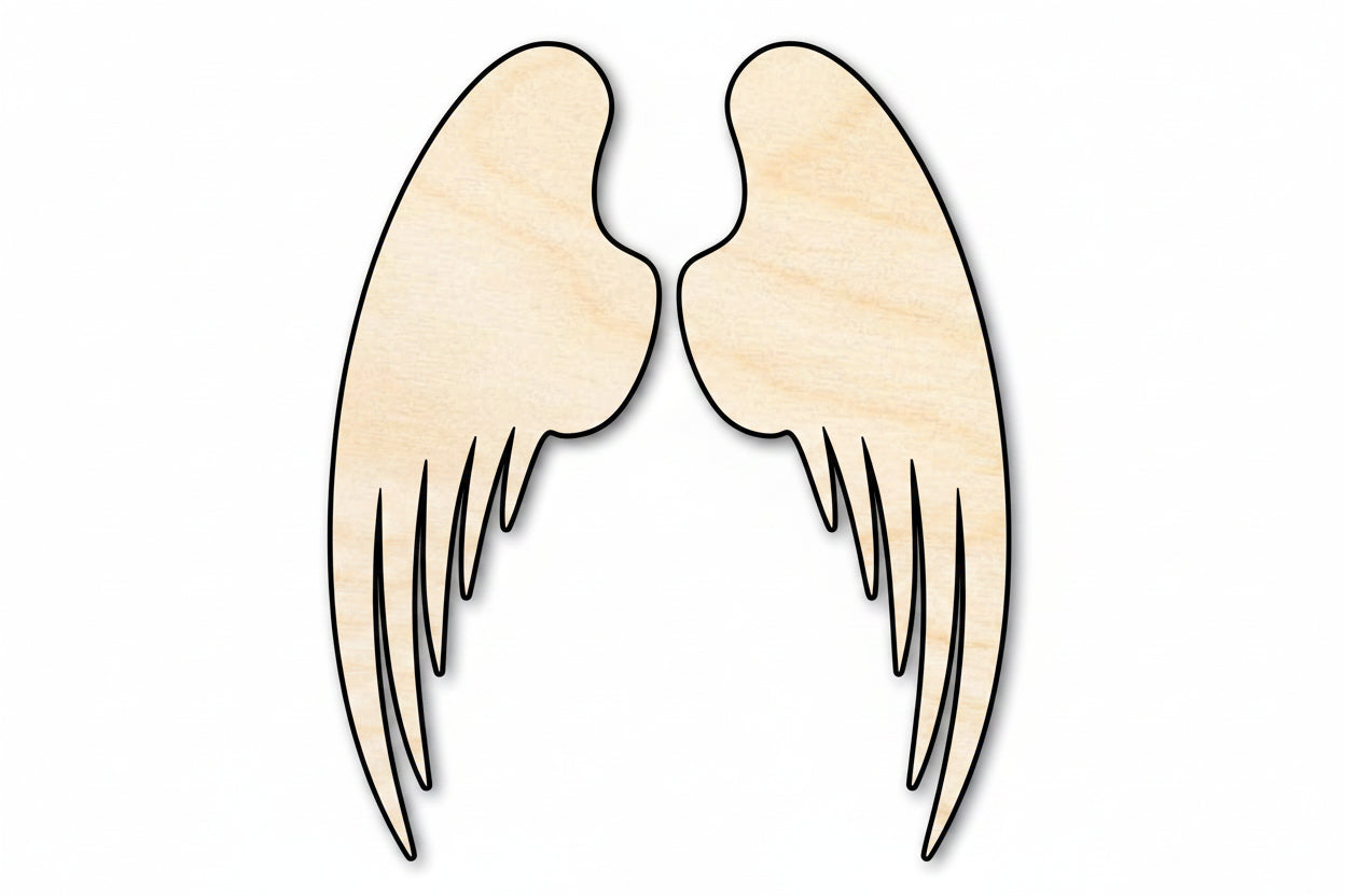 Unfinished Wood Angel Wings | 2 Wings | DIY Angel Craft | Up to 36" - NameSigns.com