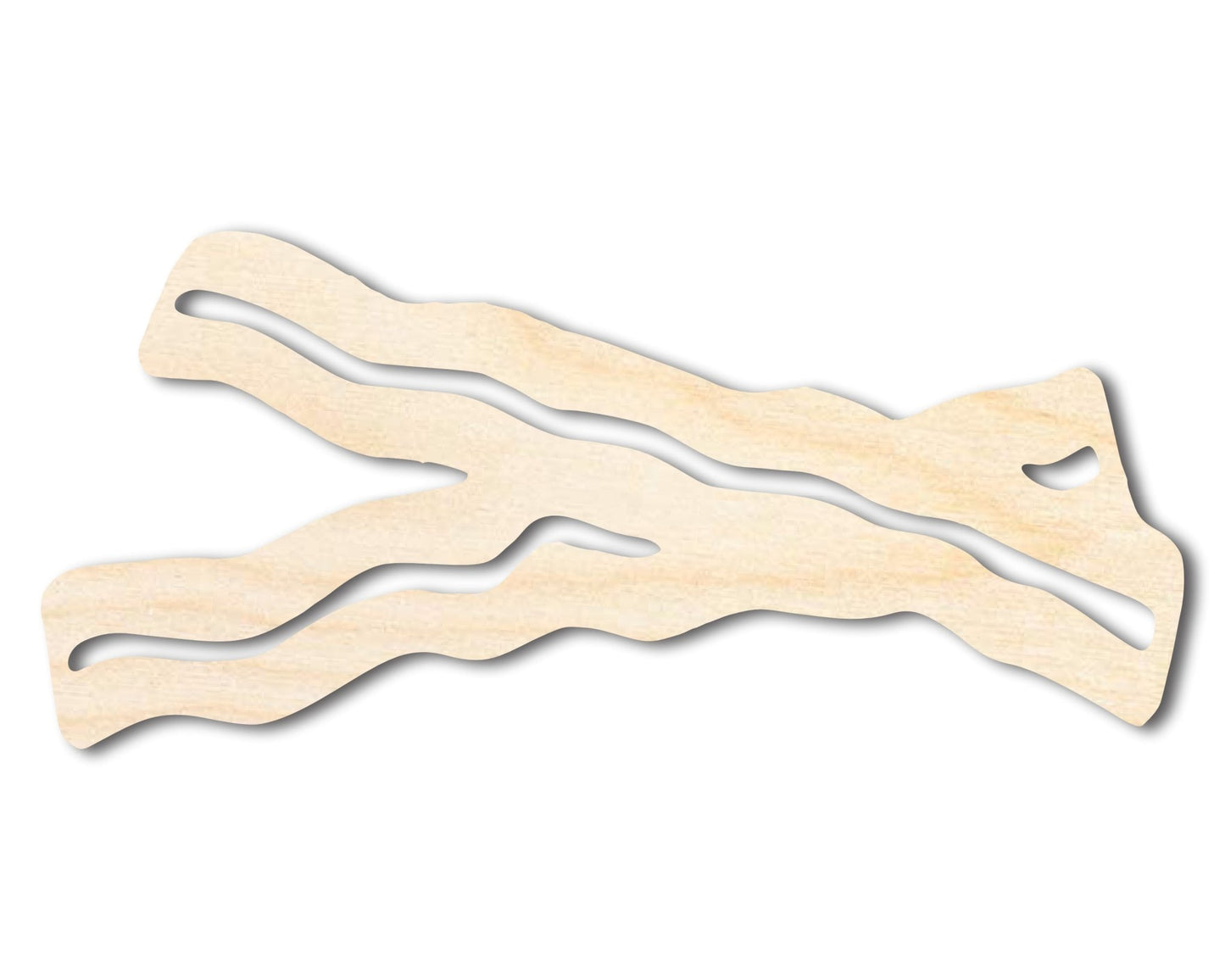 Unfinished Wood Bacon Shape | DIY Craft Cutout | up to 46" DIY - NameSigns.com