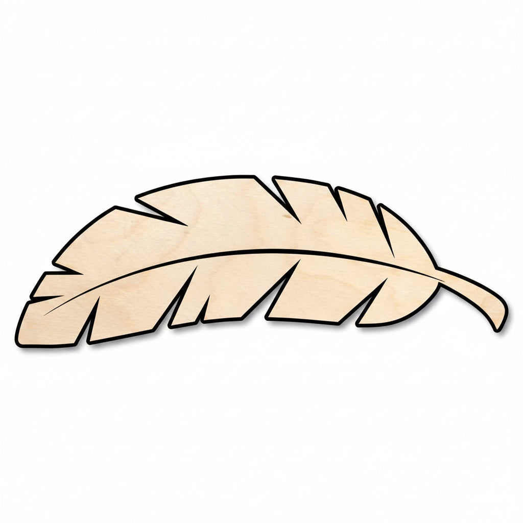 Unfinished Wood Banana Leaf Shape - Craft - up to 46" DIY - NameSigns.com