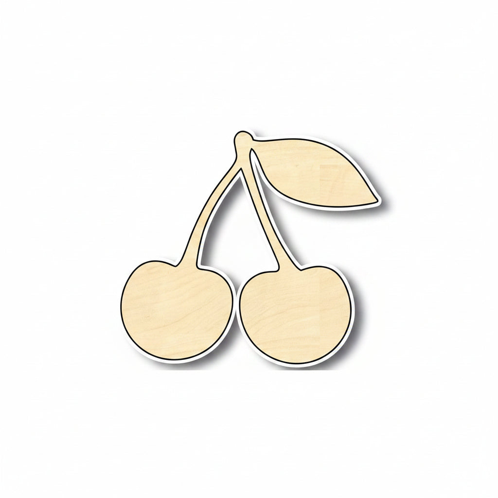 Unfinished Wood Cherry Shape - Fruit - Craft - up to 46" DIY - NameSigns.com