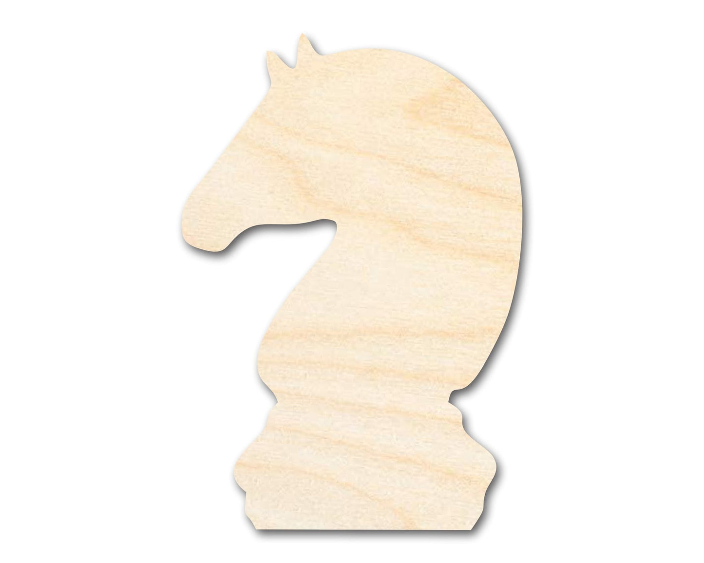 Unfinished Wood Chess Knight Shape | DIY Craft Cutout | up to 46" DIY - NameSigns.com