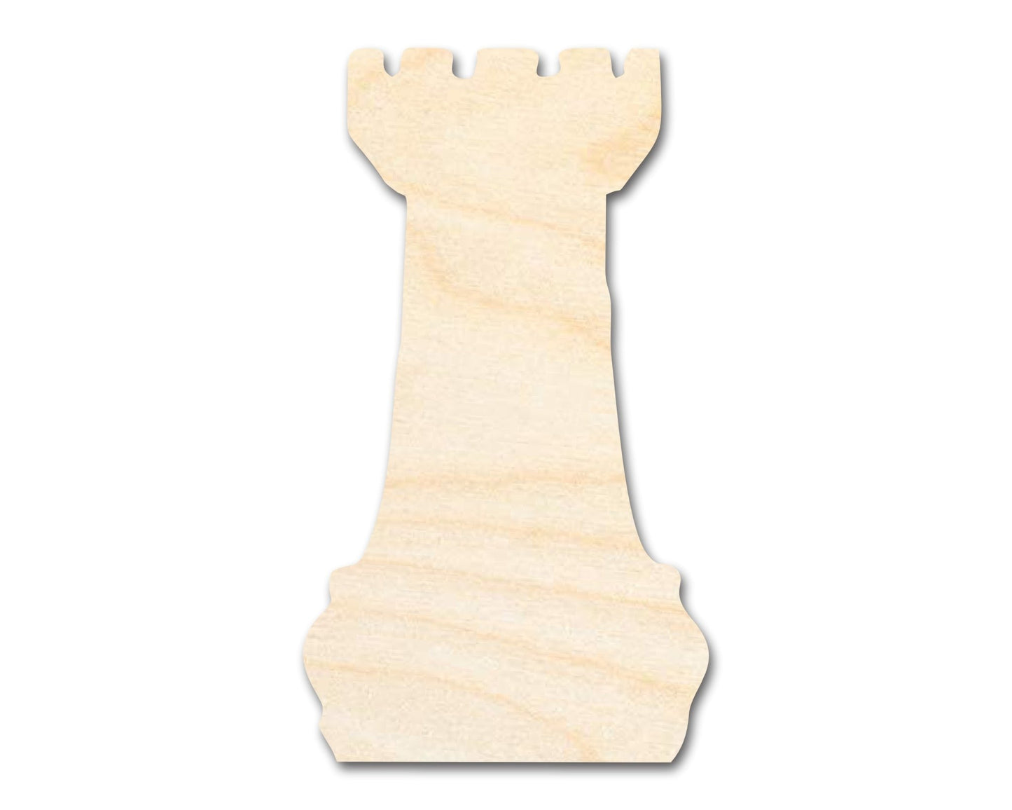 Unfinished Wood Chess Rook Shape | DIY Craft Cutout | up to 46" DIY - NameSigns.com