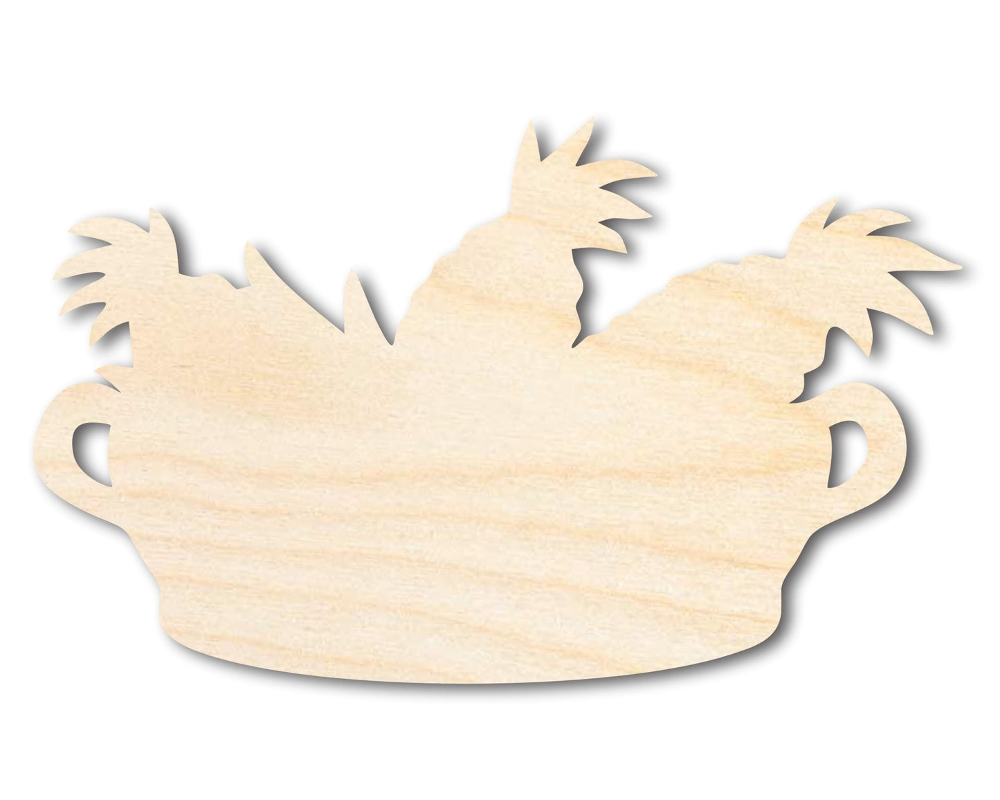 Unfinished Wood Corn Basket Shape | Craft Cutout | up to 46" DIY - NameSigns.com