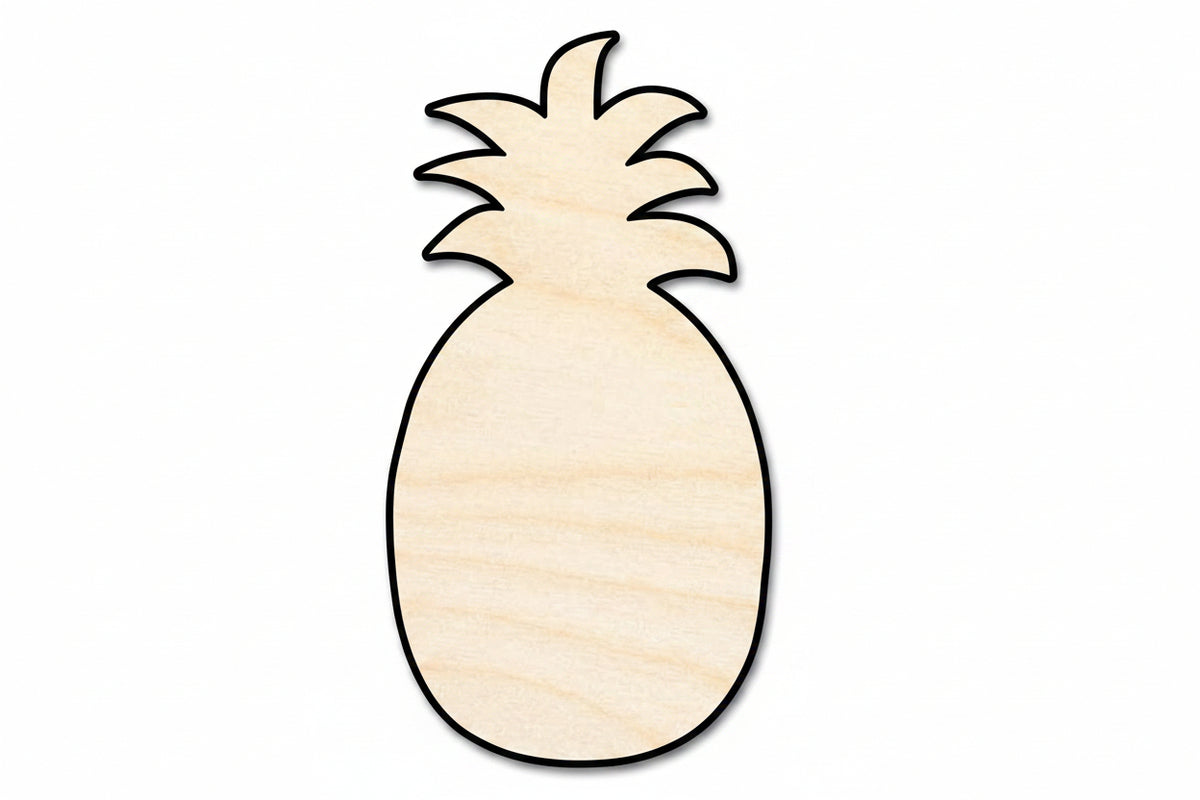 Unfinished Wood Crafty Pineapple Shape - Craft - up to 46" - NameSigns.com