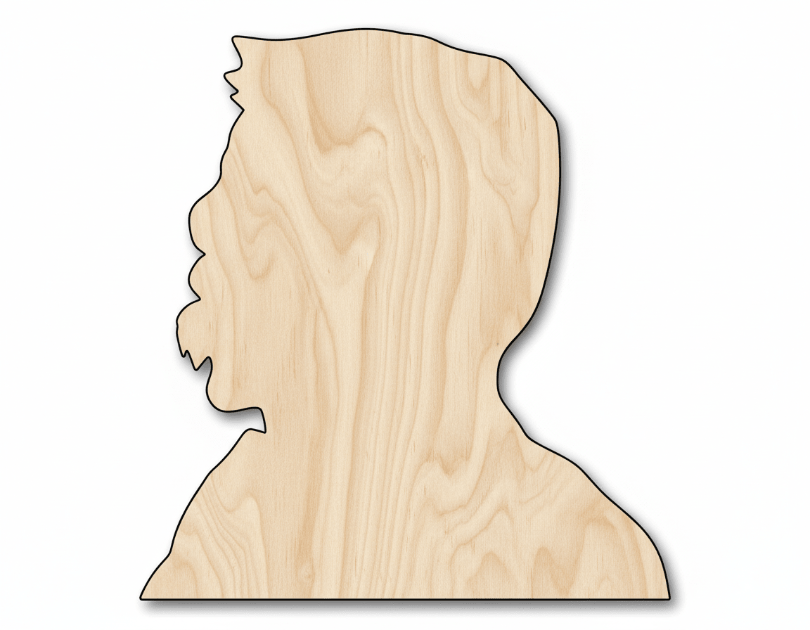 Unfinished Wood Cutout – Theodore Roosevelt Wooden Art Shape | Sanded Birch Craft - NameSigns.com