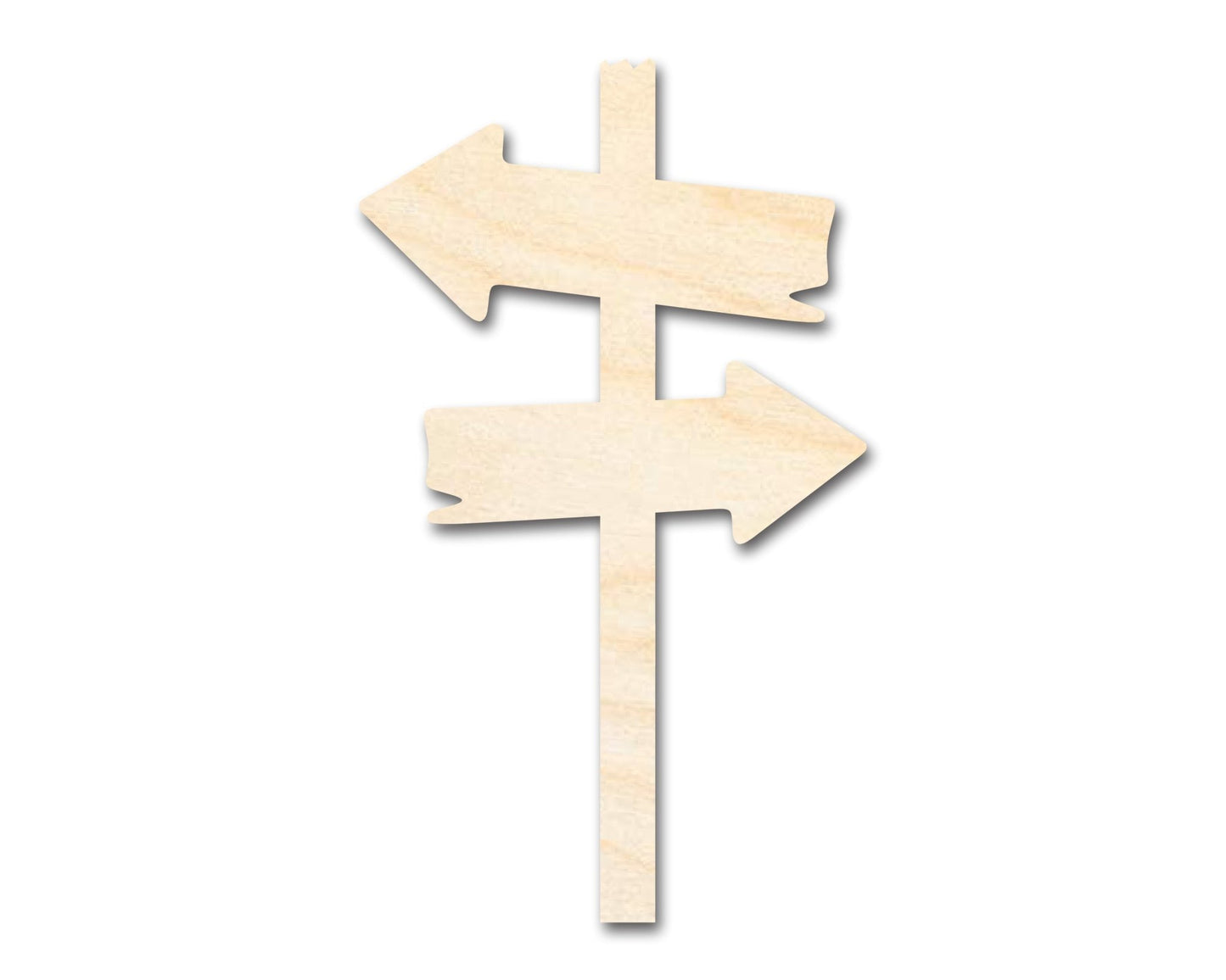 Unfinished Wood Directional Sign Post Silhouette | DIY Craft Cutout | up to 46" DIY - NameSigns.com