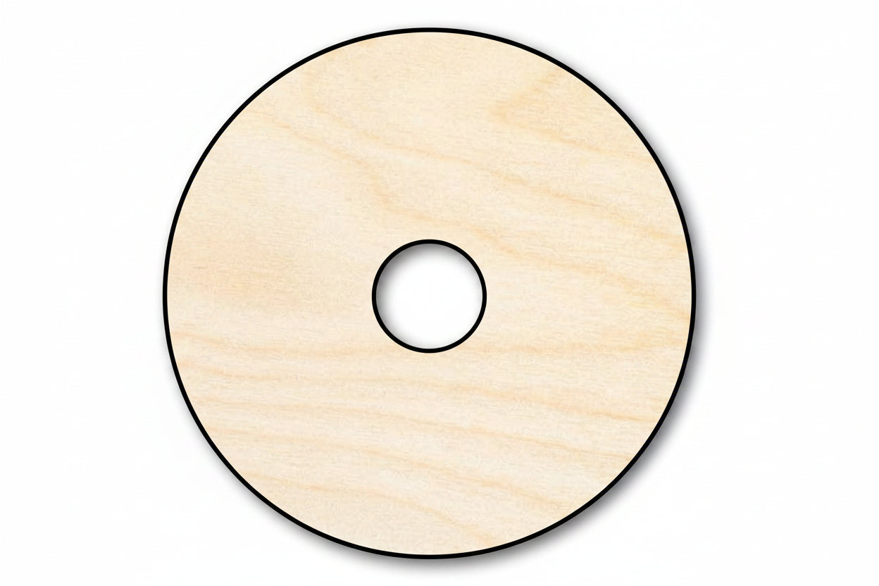 Unfinished Wood Donut Shape - Food Craft - up to 46" DIY - NameSigns.com