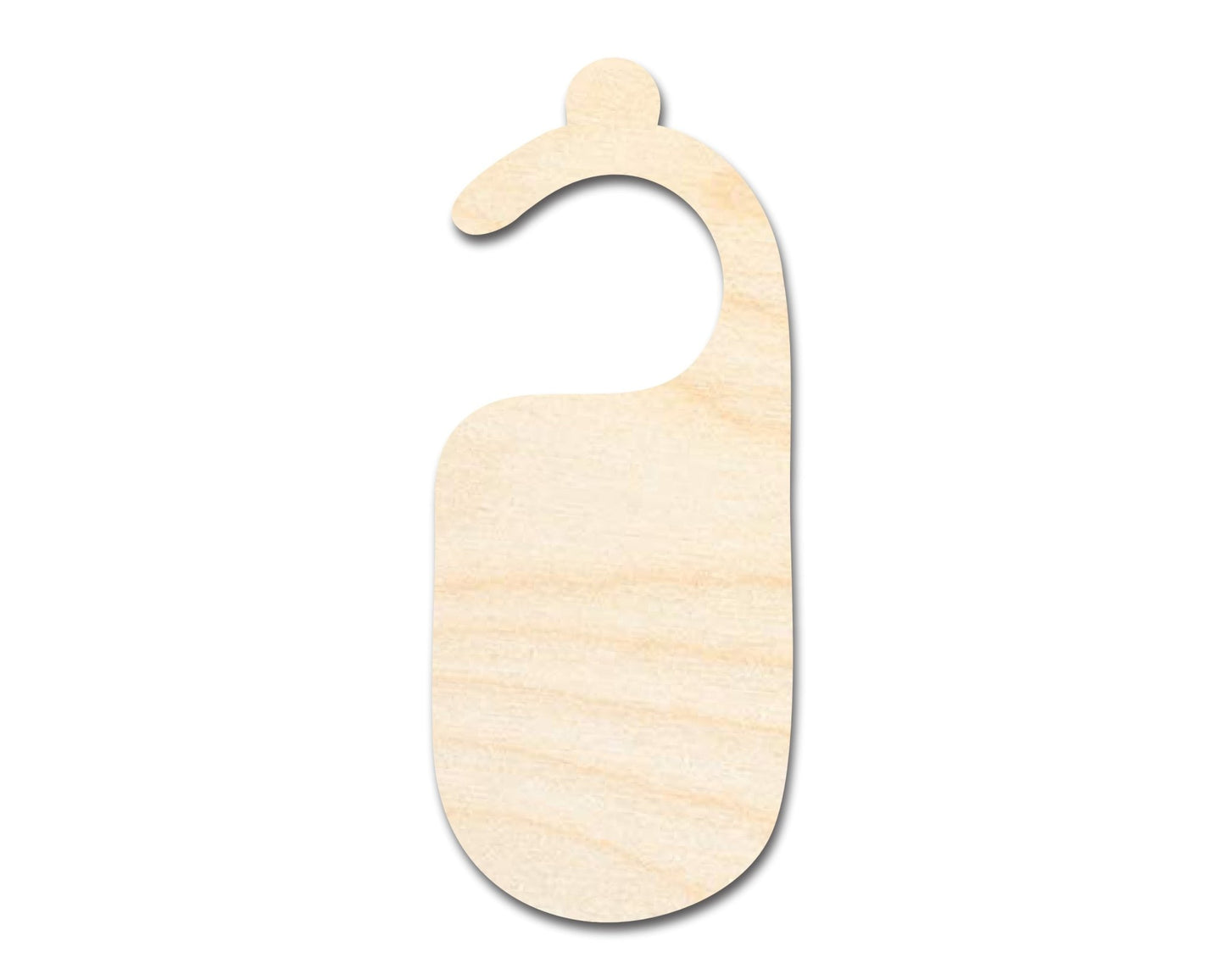 Unfinished Wood Door Hanger Shape | Craft Cutout - NameSigns.com
