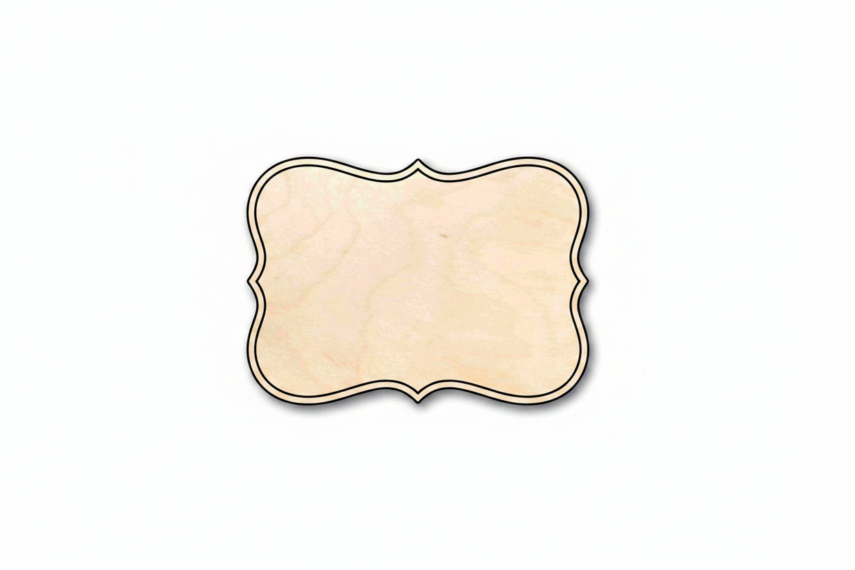 Unfinished Wood Fancy Award Craft Plaque Silhouette - Craft - up to 46" DIY - NameSigns.com