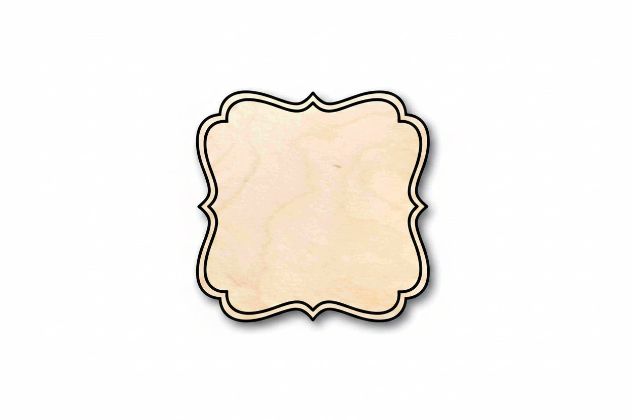 Unfinished Wood Fancy Award Craft Plaque Silhouette - Craft - up to 46" DIY - NameSigns.com