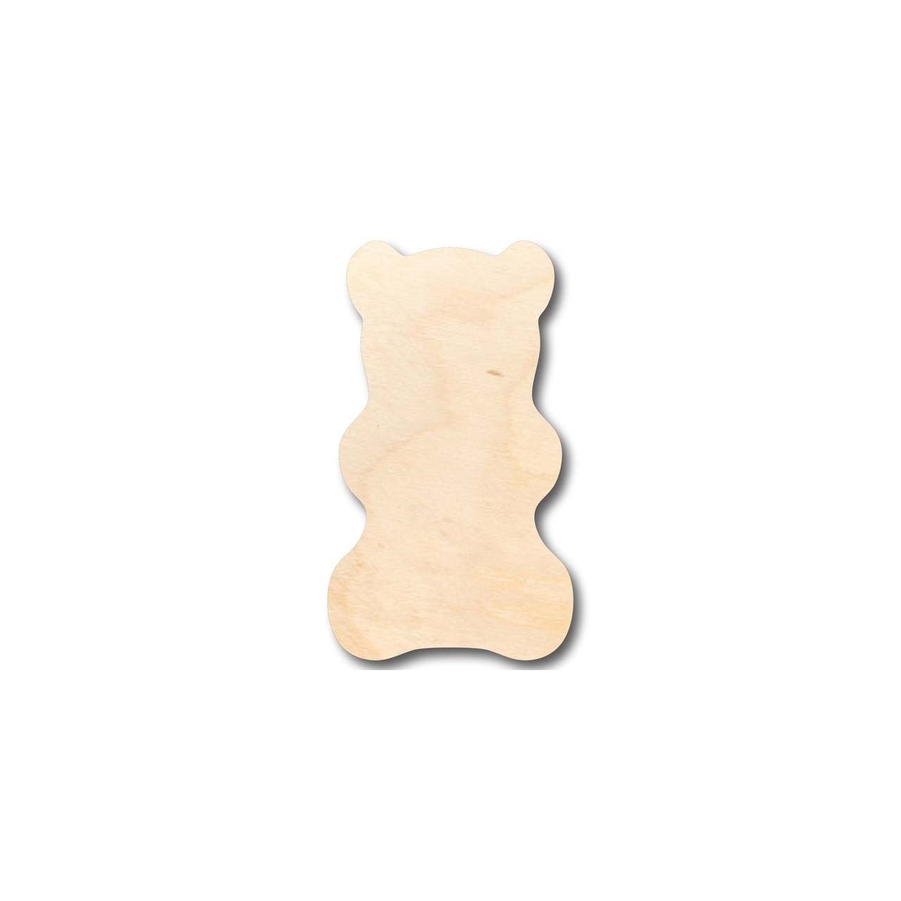 Unfinished Wood Gummy Bear Shape - Candy - Craft - up to 46" DIY - NameSigns.com