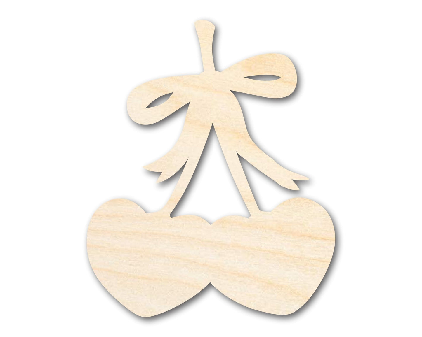 Unfinished Wood Heart Cherries Shape | DIY Craft Cutout | up to 46" DIY - NameSigns.com