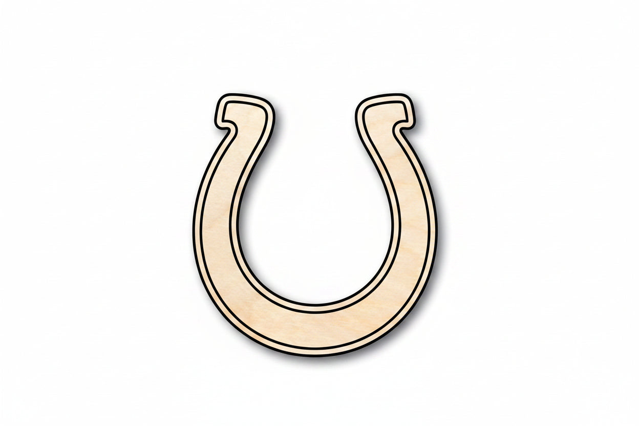 Unfinished Wood Horseshoe Shape - Craft - up to 46" DIY - NameSigns.com