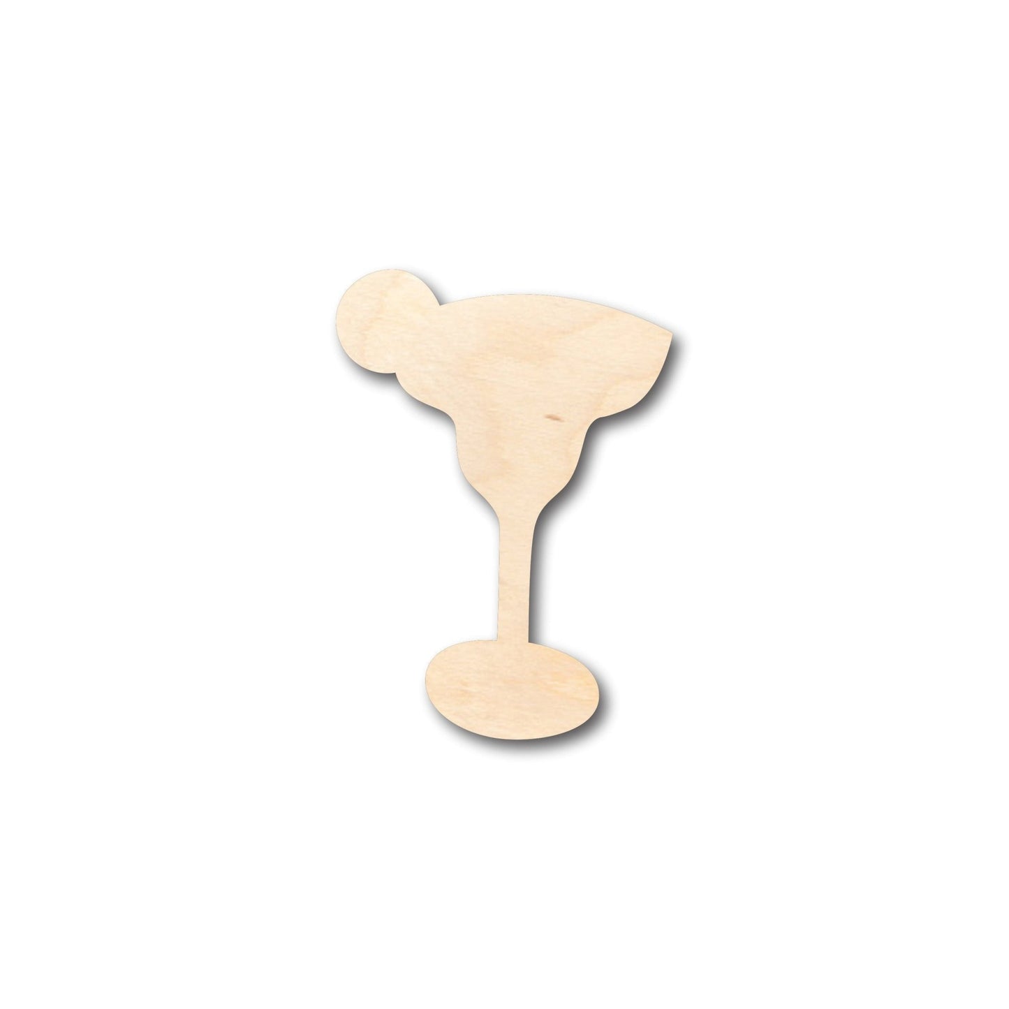 Unfinished Wood Lime Margarita Glass Shape - Craft - up to 46" DIY - NameSigns.com