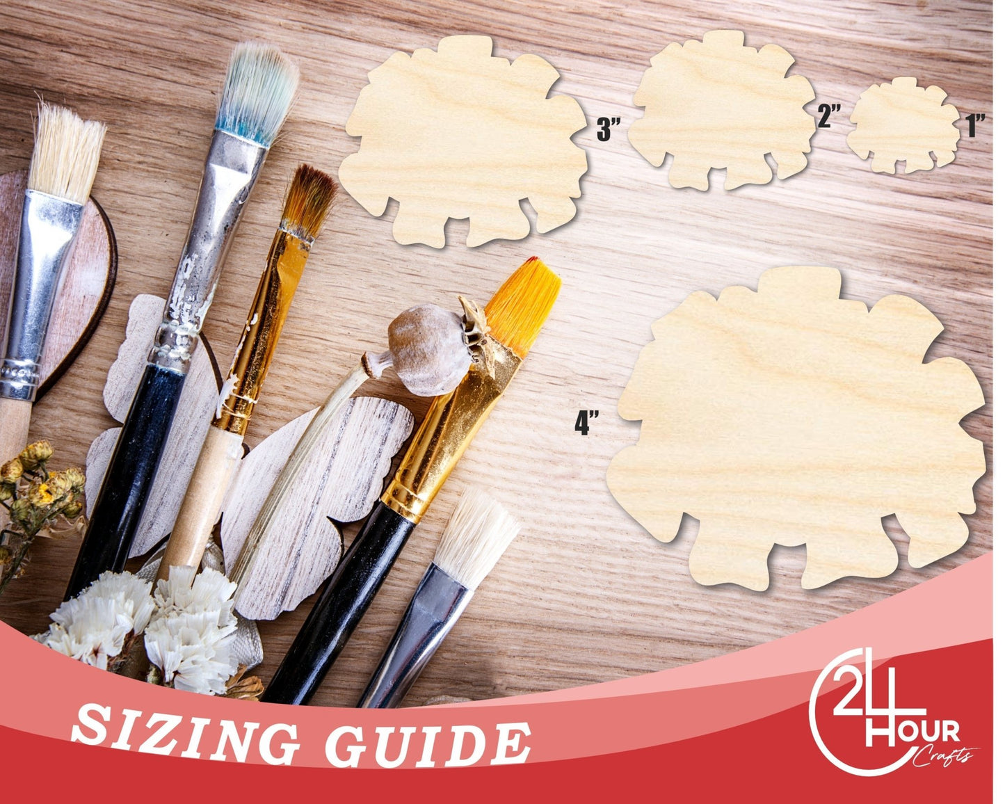 Unfinished Wood Marigold Flower Shape | DIY Day of the Dead Craft Cutout | up to 46" DIY - NameSigns.com