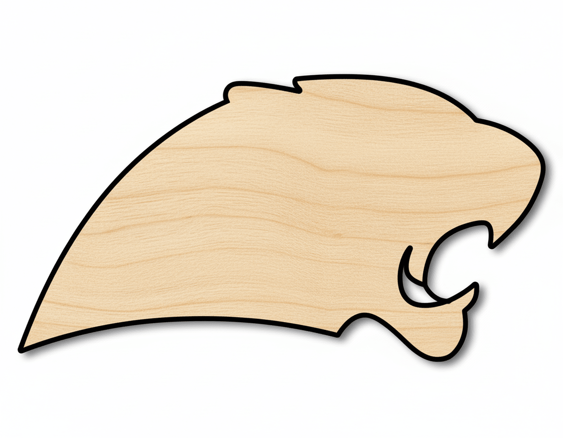 Unfinished Wood Panther Mascot Shape | DIY Craft Cutout | up to 46" DIY - NameSigns.com
