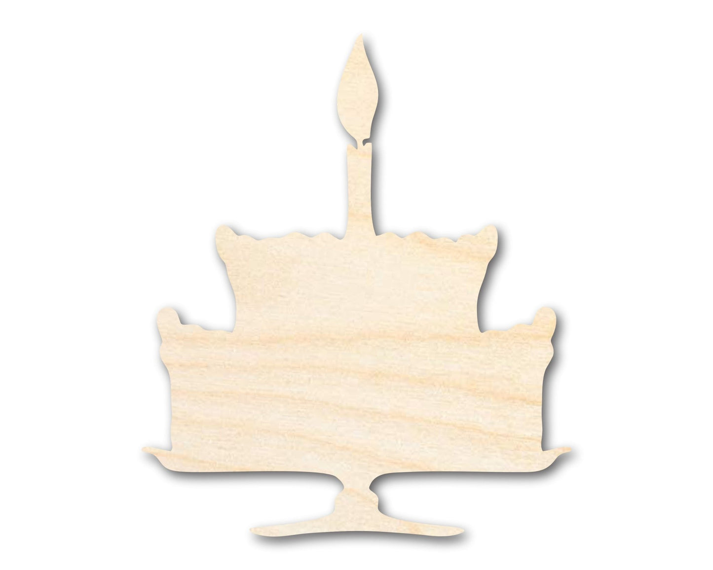 Unfinished Wood Party Cake Shape - Craft - up to 46" - NameSigns.com