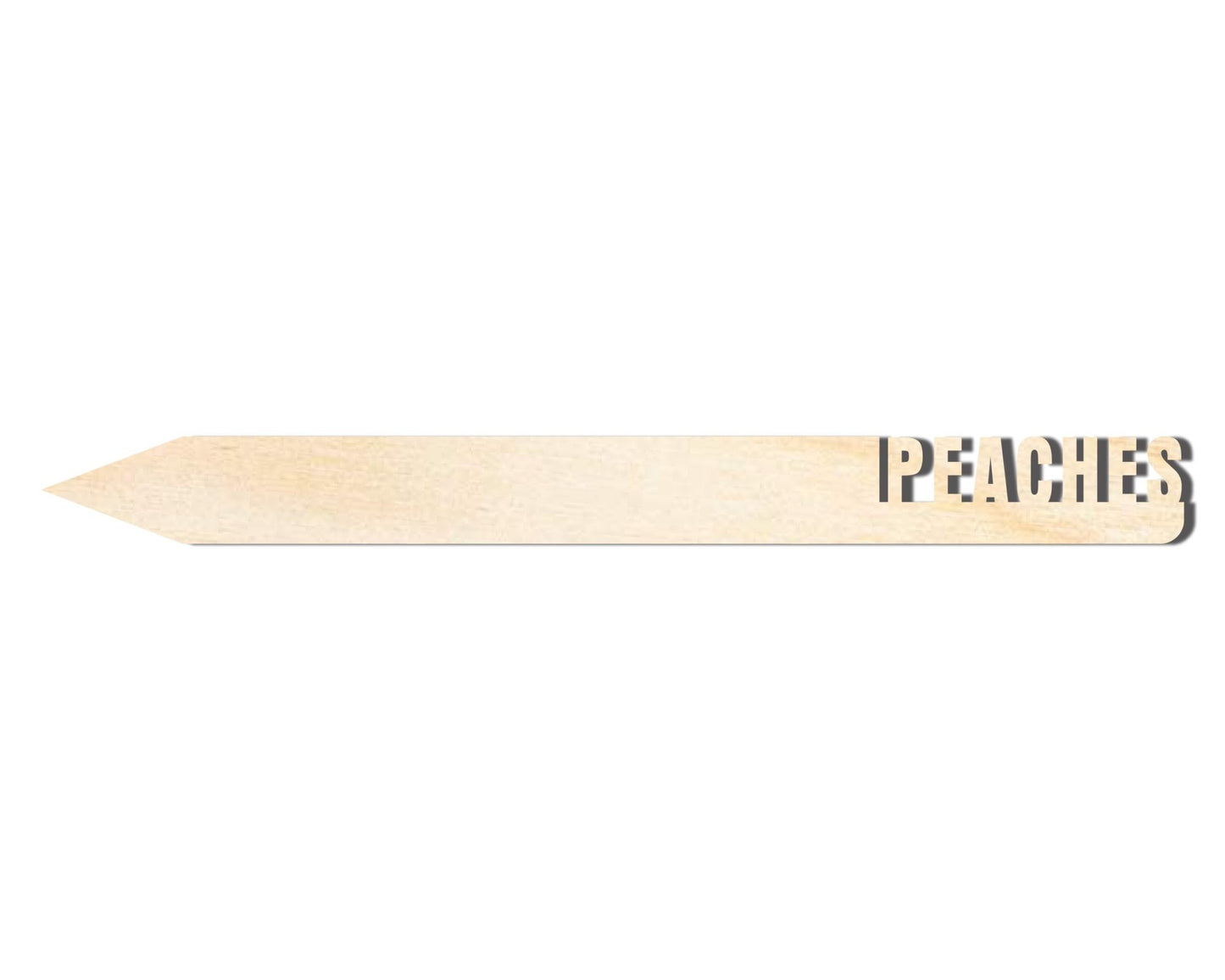 Unfinished Wood Peaches Wooden Craft Cutout - Paintable Garden Stake Up to 24" - NameSigns.com
