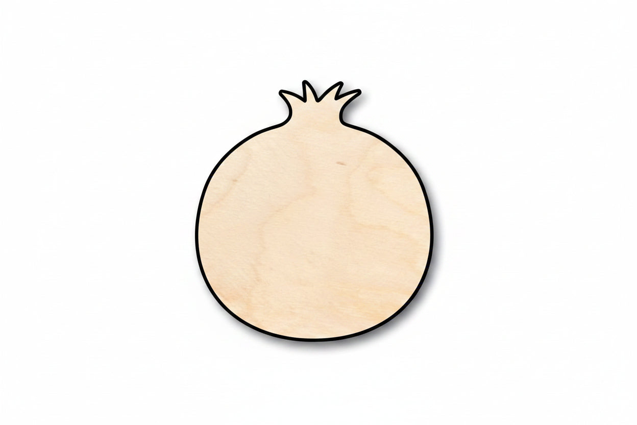 Unfinished Wood Pomegranate Shape - Fruit - Craft - up to 46" DIY - NameSigns.com