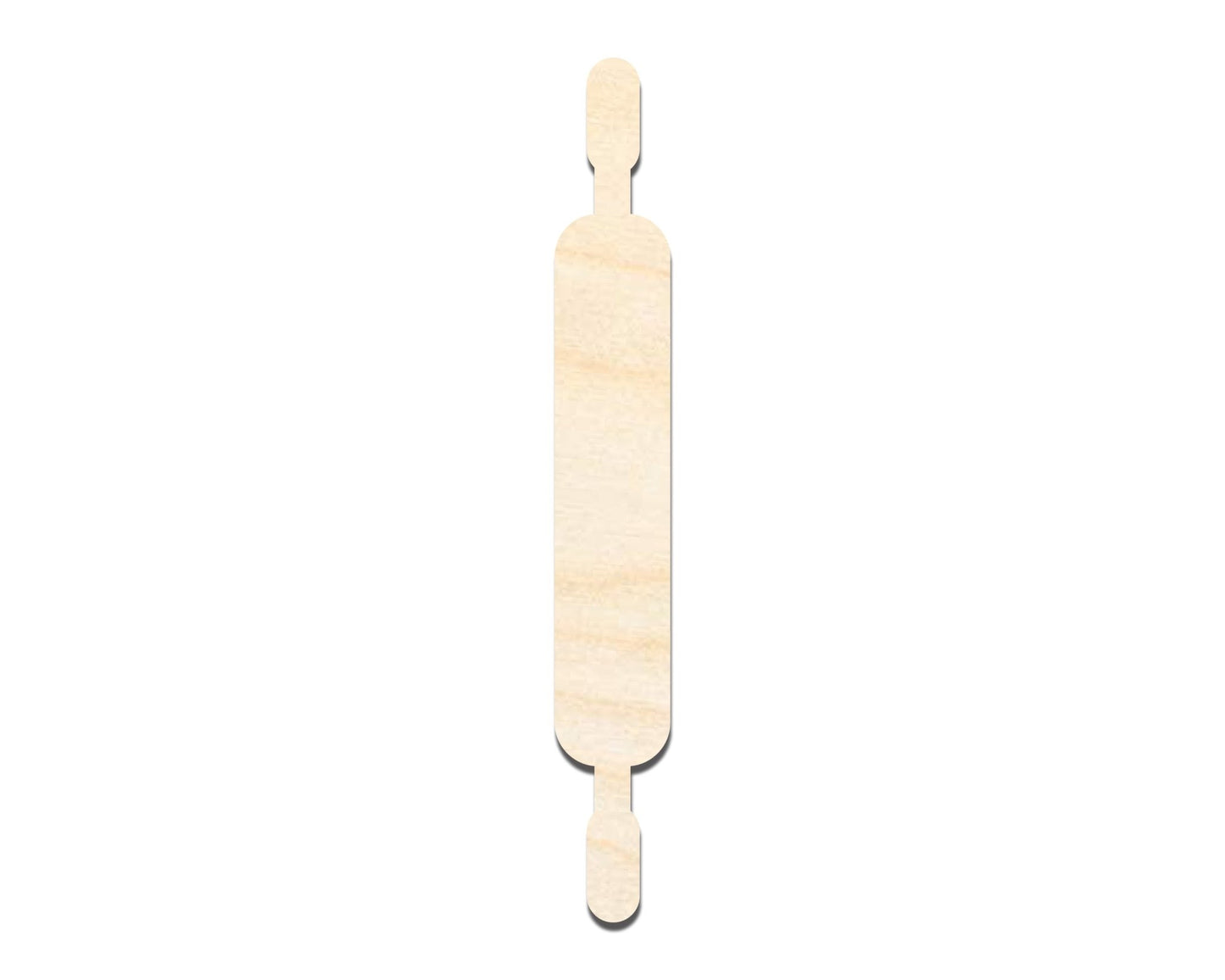 Unfinished Wood Rolling Pin Shape | DIY Craft Cutout | up to 46" DIY - NameSigns.com