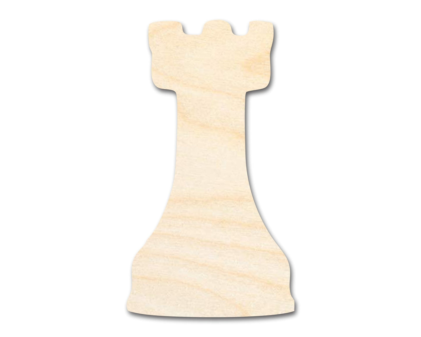 Unfinished Wood Rook Chess Piece Shape | DIY Craft Cutout | up to 46" DIY - NameSigns.com