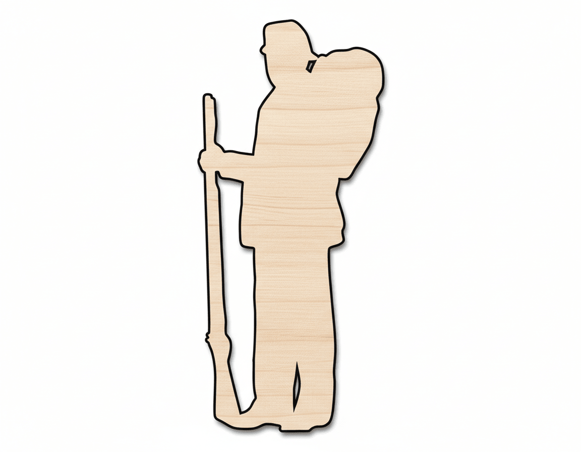 Unfinished Wood Soldier - Baltic Birch Cutout | Paintable Wooden Craft Figure - NameSigns.com