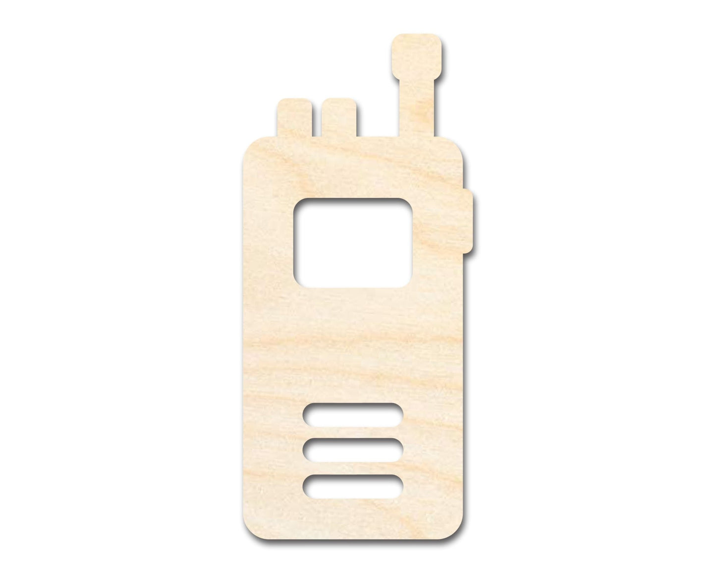 Unfinished Wood Walkie Talkie Shape | Craft Cutout | up to 46" DIY - NameSigns.com