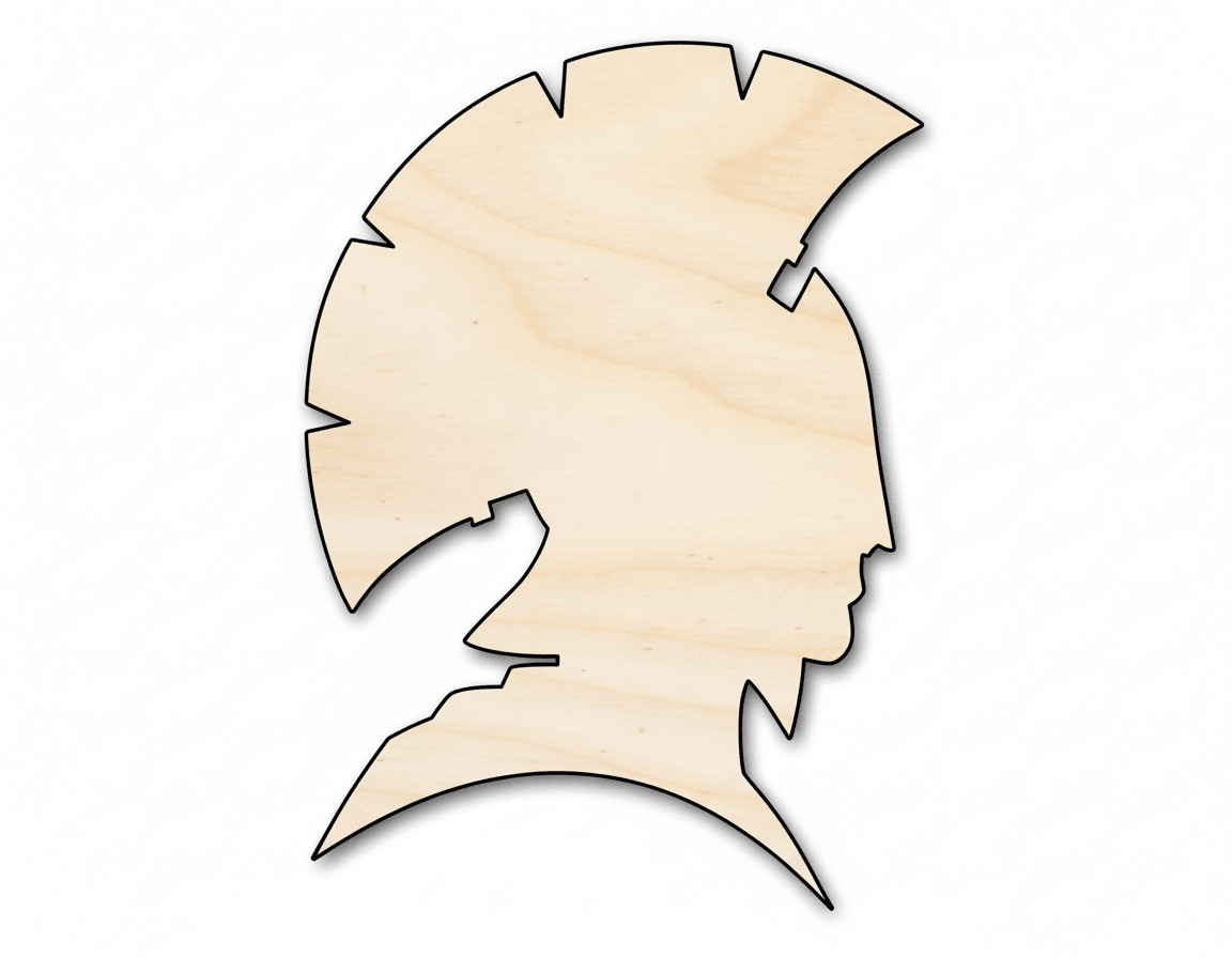 Unfinished Wood Warrior Mascot Shape | DIY Craft Cutout | up to 46" DIY - NameSigns.com