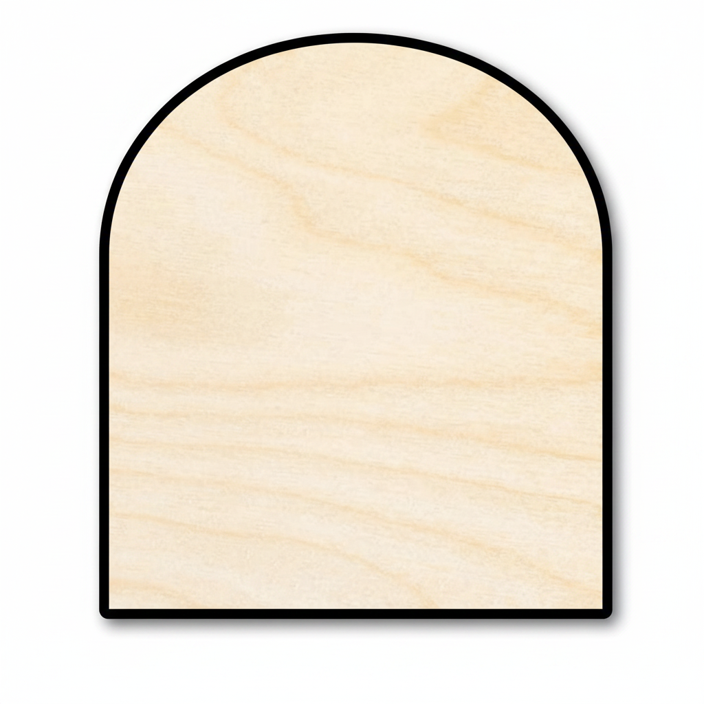 Wood Arch | Large DIY Wood Shapes - Natural Wooden Craft Cutout Blank Door Hanger Wooden Cutout Cut Outs - Unfinished - NameSigns.com