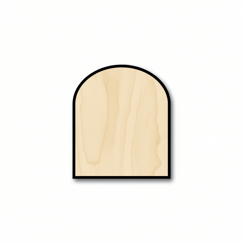 Wood Arch Shape - Craft - Blank Door Hanger Wooden Cutout Cut Outs - Unfinished - NameSigns.com