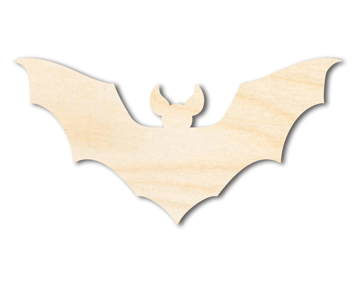 Wood Bat – Large Bat Shape Cutout | DIY Wood Shapes & Craft Supplies Blank Door Hanger Wooden Cutout Cut Outs - Unfinished - NameSigns.com