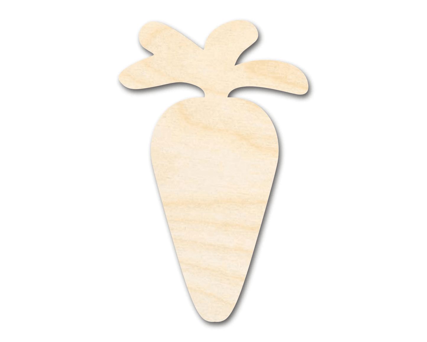 Wood Carrot | Large Wood Silhouette Cutout for Rustic DIY Crafts Blank Door Hanger Wooden Cutout Cut Outs - Unfinished - NameSigns.com