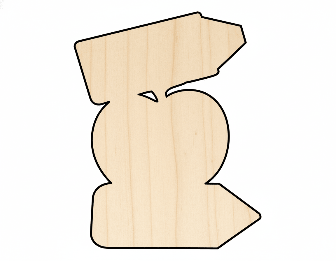 Wood Crayon Apple Pencil Shape DIY Craft Cutout Blank Door Hanger Wooden Cutout Cut Outs - Unfinished - NameSigns.com
