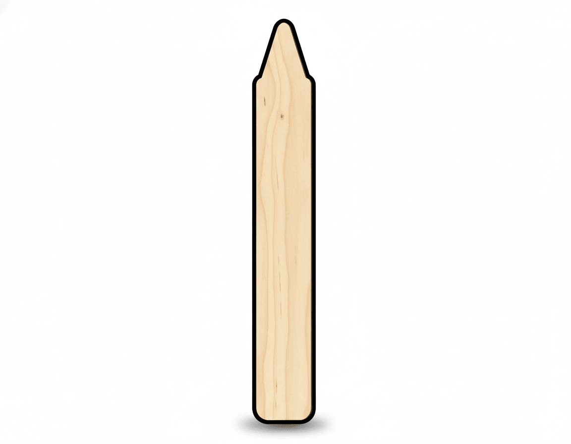 Wood Crayon Shape DIY Craft Cutout Blank Door Hanger Wooden Cutout Cut Outs - Unfinished - NameSigns.com