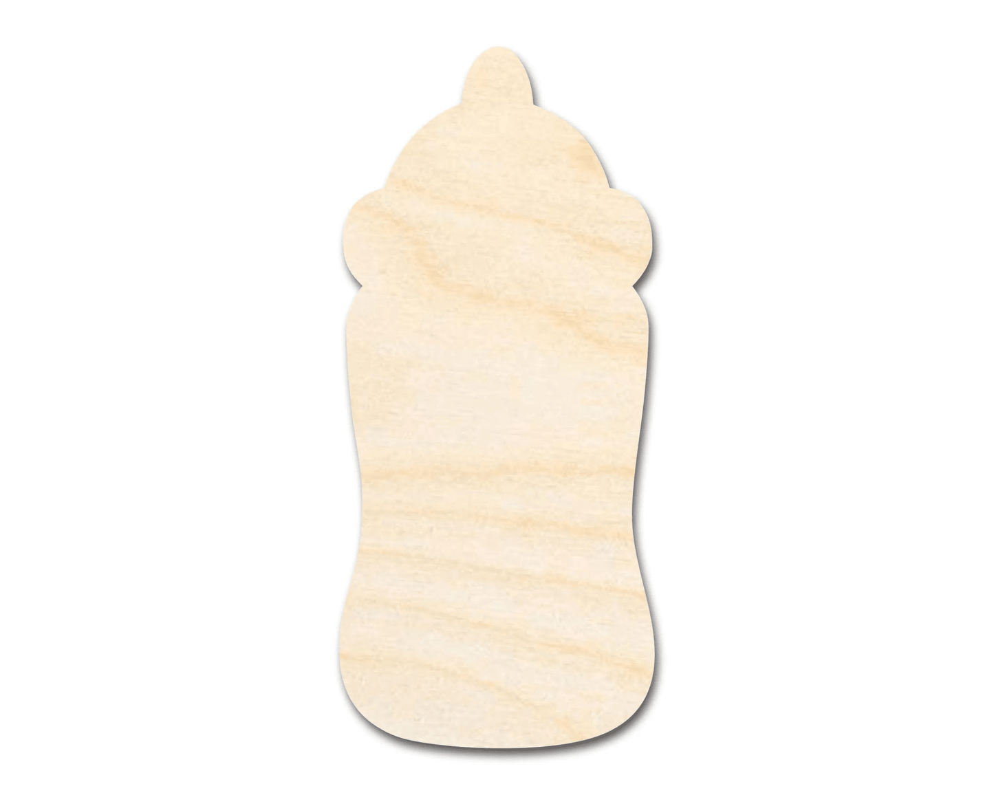 Wood Cutout – Baby Bottle Silhouette | Laser Cut Wooden Craft Shapes Blank Door Hanger Wooden Cutout Cut Outs - Unfinished - NameSigns.com