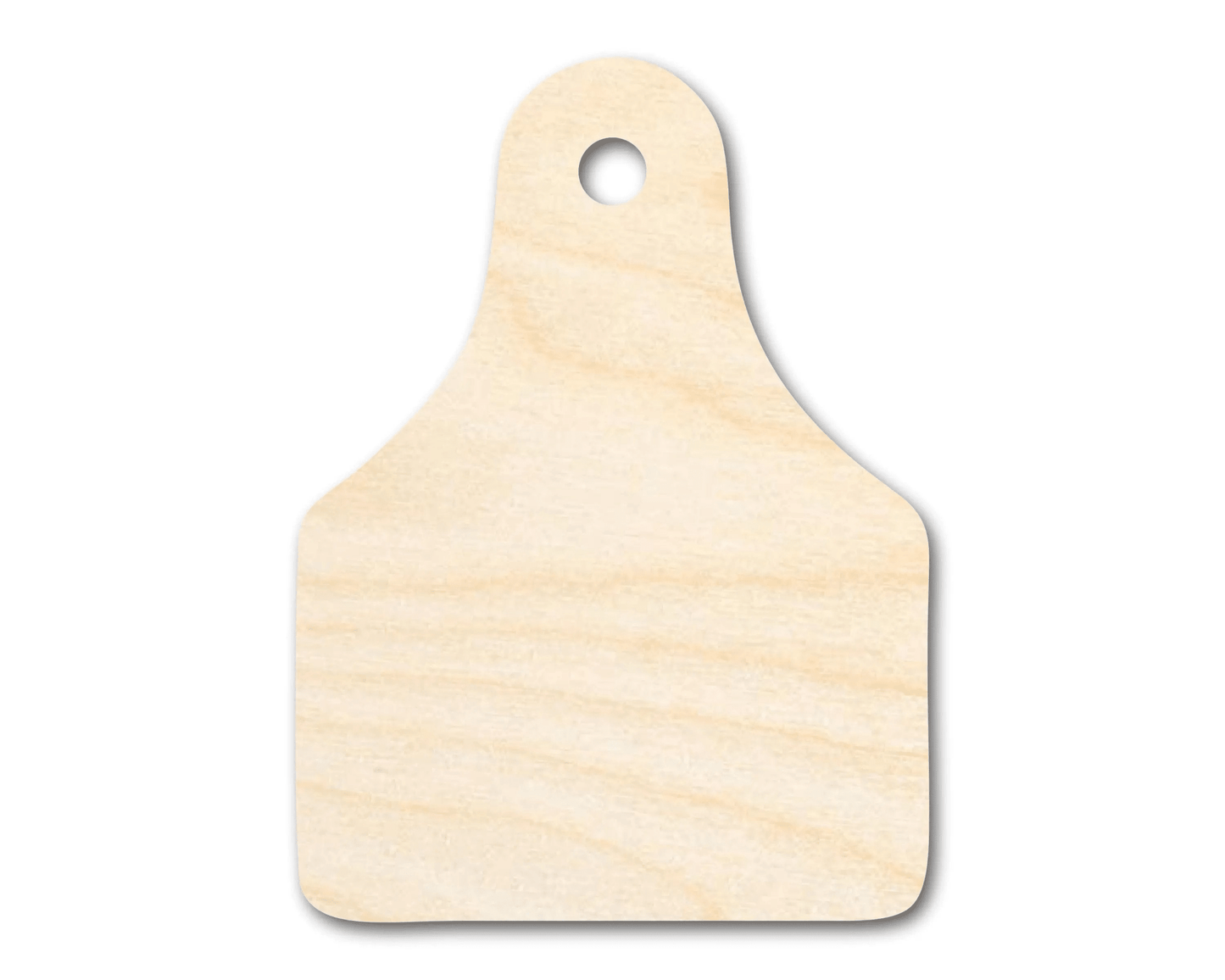 Wood Cutout – Cow Tag Shape | Laser Cut Wood Craft Supplies Blank Door Hanger Wooden Cutout Cut Outs - Unfinished - NameSigns.com