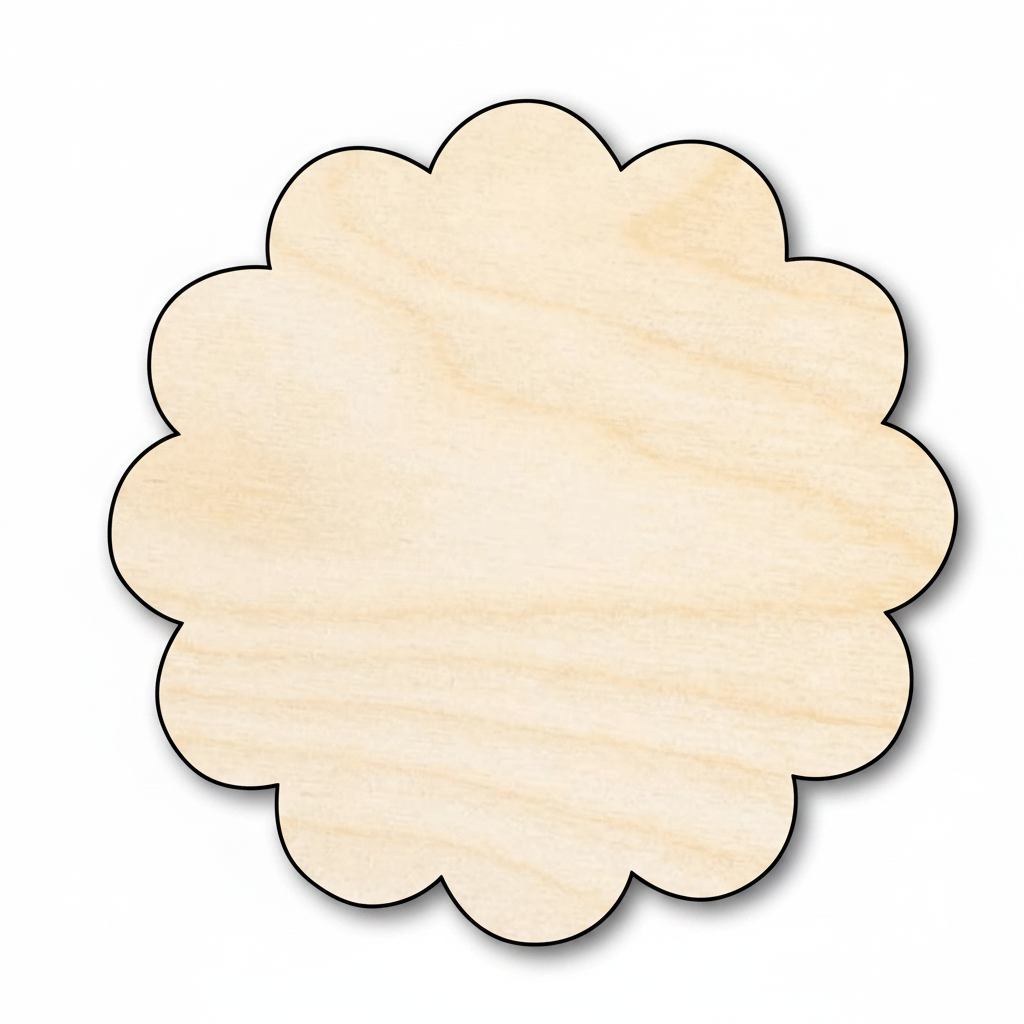 Wood Cutout – Daisy Flower Shape | Laser Cut Wood Craft Supplies Blank Door Hanger Wooden Cutout Cut Outs - Unfinished - NameSigns.com