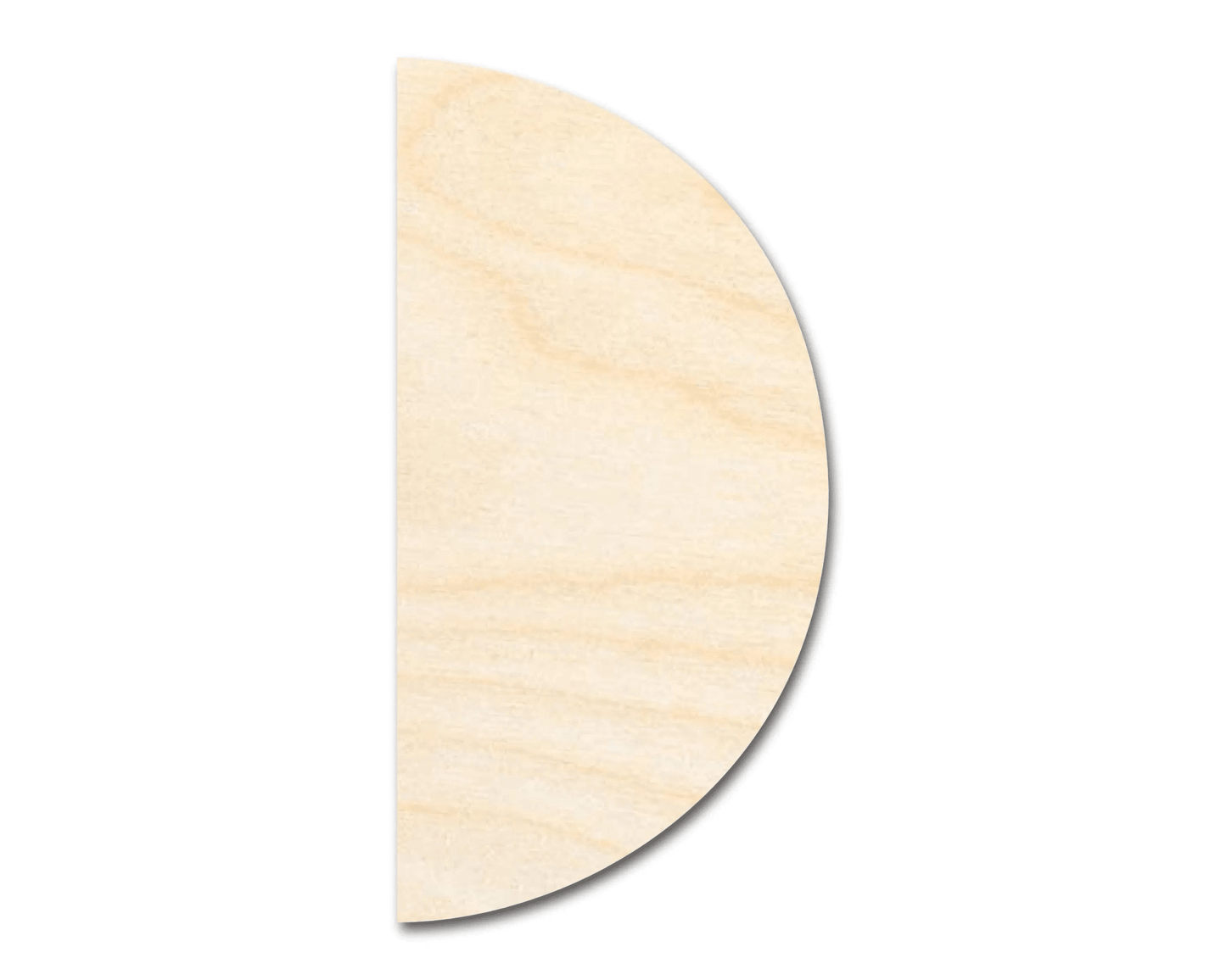Wood Cutout - Semi Circle Cutout for DIY Wood Craft Supplies Blank Door Hanger Wooden Cutout Cut Outs - Unfinished - NameSigns.com