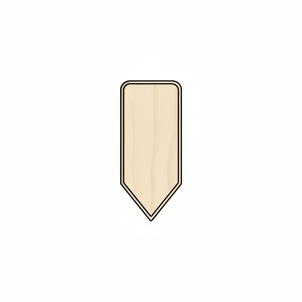 Wood Fat Pencil Silhouette - Craft - Blank Door Hanger Wooden Cutout Cut Outs - Unfinished - NameSigns.com