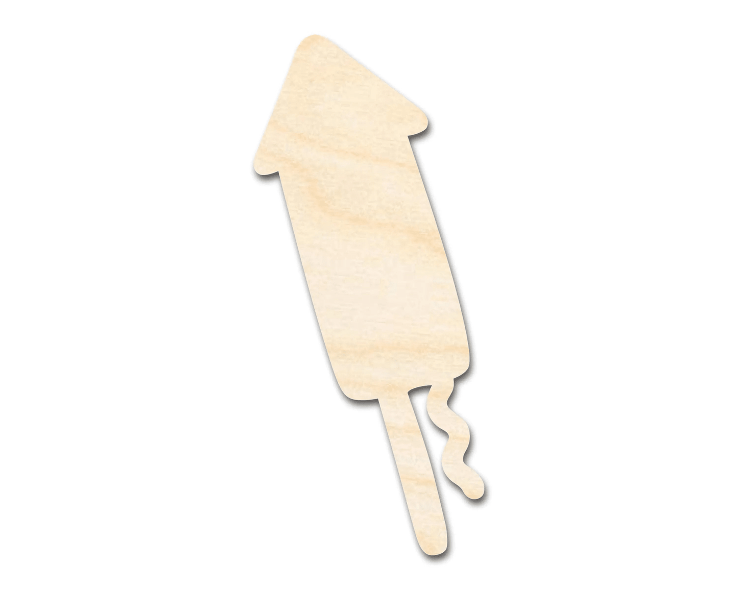Wood Firecracker – Laser Cut Wood Craft Cutout for DIY Projects Blank Door Hanger Wooden Cutout Cut Outs - Unfinished - NameSigns.com