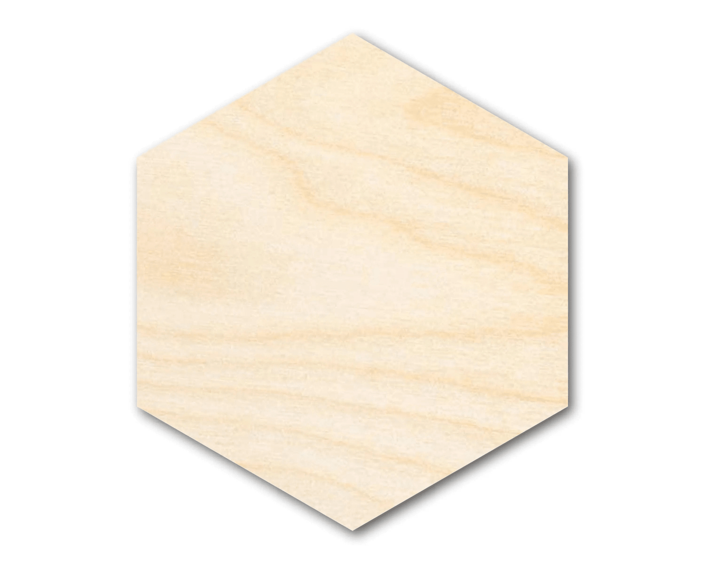 Wood Hexagon – Laser Cut Wood Shapes for DIY Craft Projects Blank Door Hanger Wooden Cutout Cut Outs - Unfinished - NameSigns.com