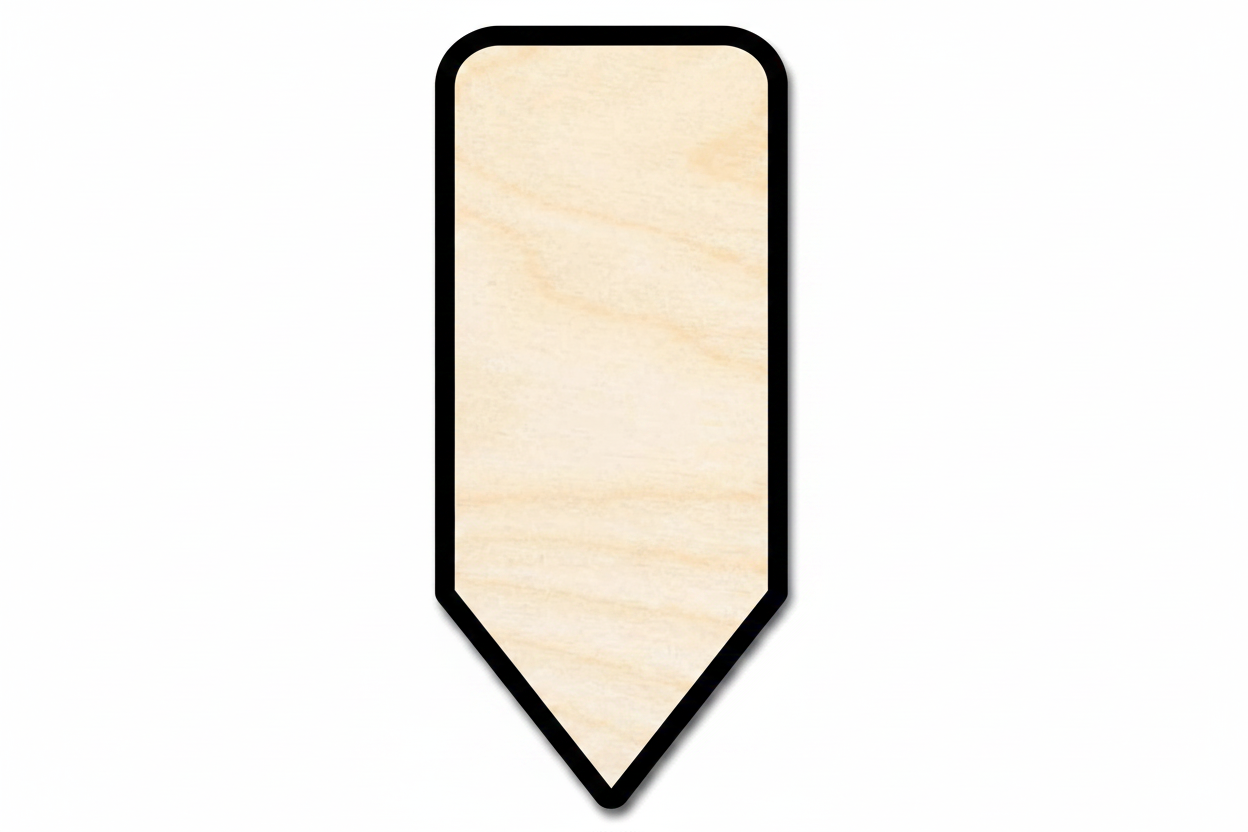 Wood Pencil – Large Fat Pencil Silhouette | DIY Wood Cutouts & Craft Supplies Blank Door Hanger Wooden Cutout Cut Outs - Unfinished - NameSigns.com