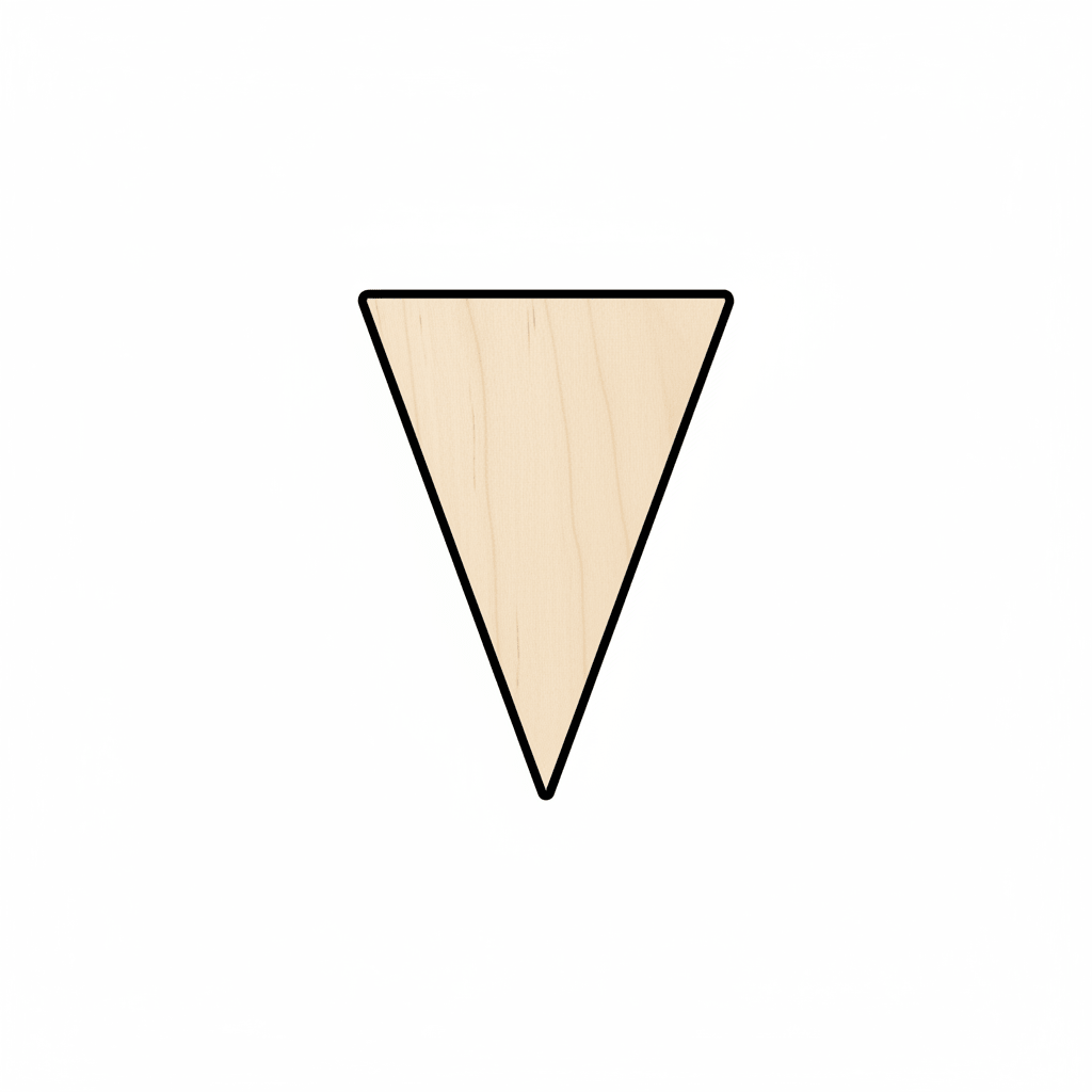 Wood Pennant Shape - School - Sports - Craft - Blank Door Hanger Wooden Cutout Cut Outs - Unfinished - NameSigns.com
