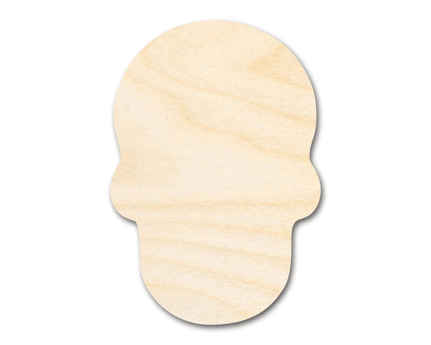 Wood Sugar Skull – Laser Cut Wood Craft Cutout for DIY Projects Blank Door Hanger Wooden Cutout Cut Outs - Unfinished - NameSigns.com