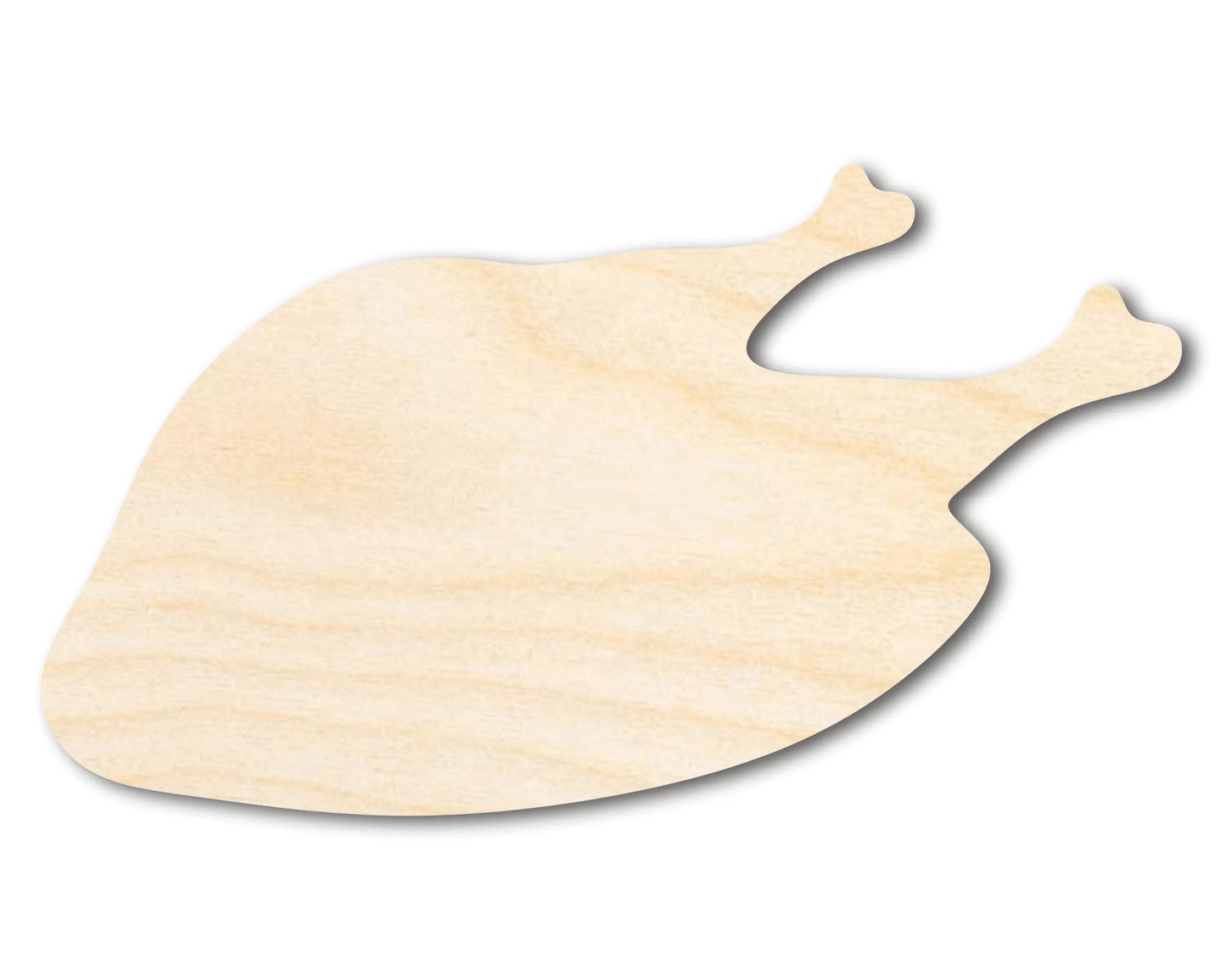 Wood Turkey - Large Laser Cut Wood Craft Cutout for DIY Projects Blank Door Hanger Wooden Cutout Cut Outs - Unfinished - NameSigns.com